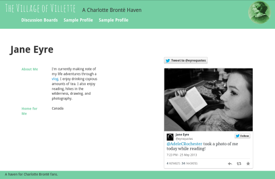 A fan community for Charlotte Bronte